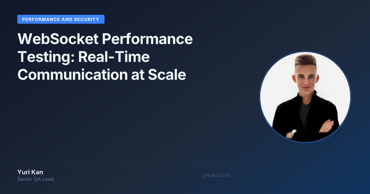 WebSocket Performance Testing: Real-Time Communication at Scale · Yuri Kan